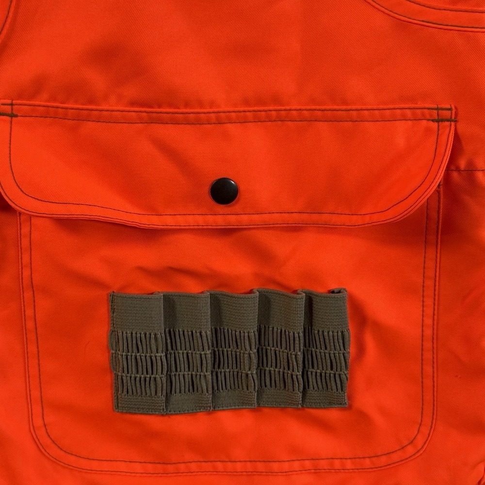 Gamehide Hunting Vest Adult Large Blaze Orange Shell Holder Zip Front Men - Picture 7 of 14